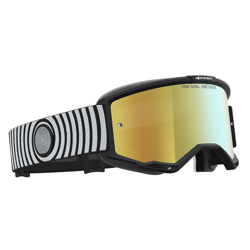 Alpinestars Vision 5 Hone Goggles - Black White (Mirror Gold Lens)