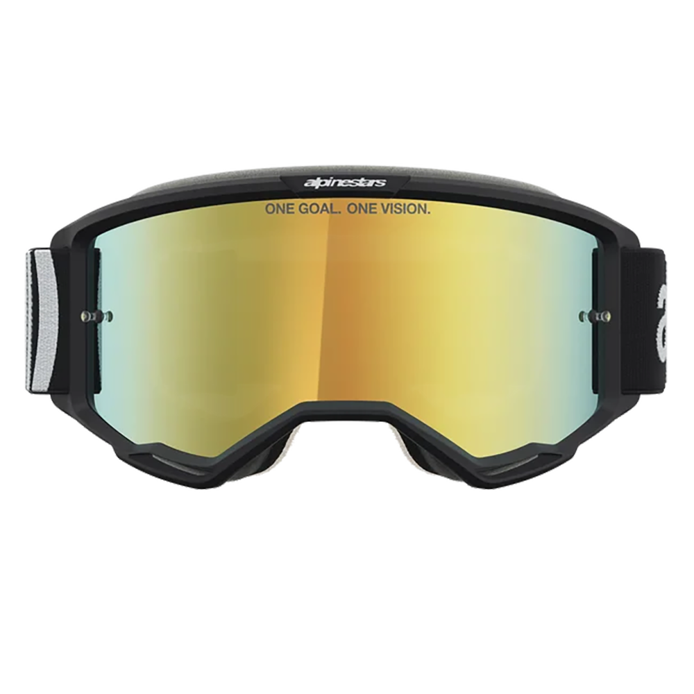 Alpinestars Vision 5 Hone Goggles - Black White (Mirror Gold Lens)