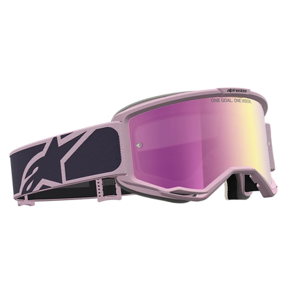 Alpinestars Vision 5 Rora Goggles - Graystone Old Pink  (Mirror Pink Lens)
