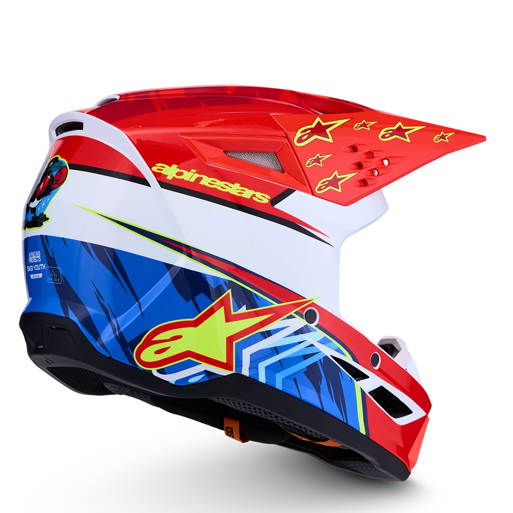 Alpinestars SM3 Youth Falcon Helmet (Red White Blue Yellow)