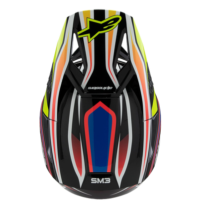 Alpinestars SM3 Youth Wurx Helmet (Black Yellow Blue Red)