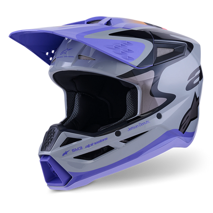 Alpinestars SM3 Youth Jettson Helmet (Grey Purple Black)