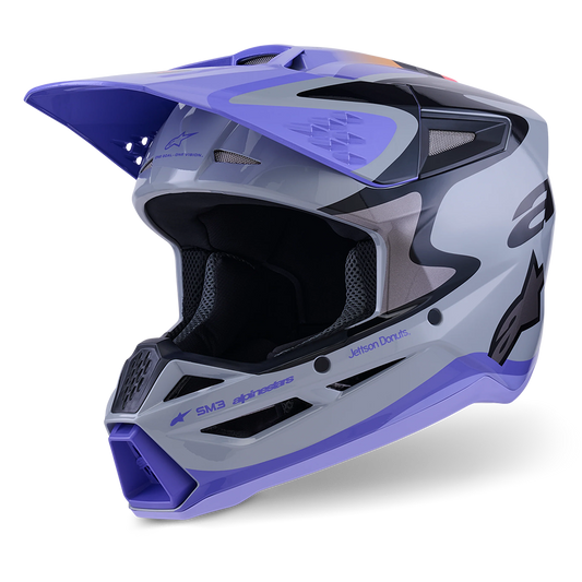 Alpinestars SM3 Youth Jettson Helmet (Grey Purple Black)
