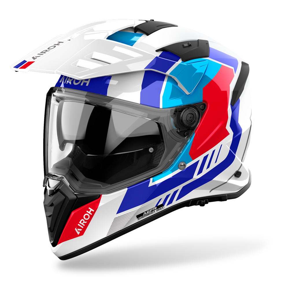 Airoh Bandit Horn Helmet ( White Gloss)