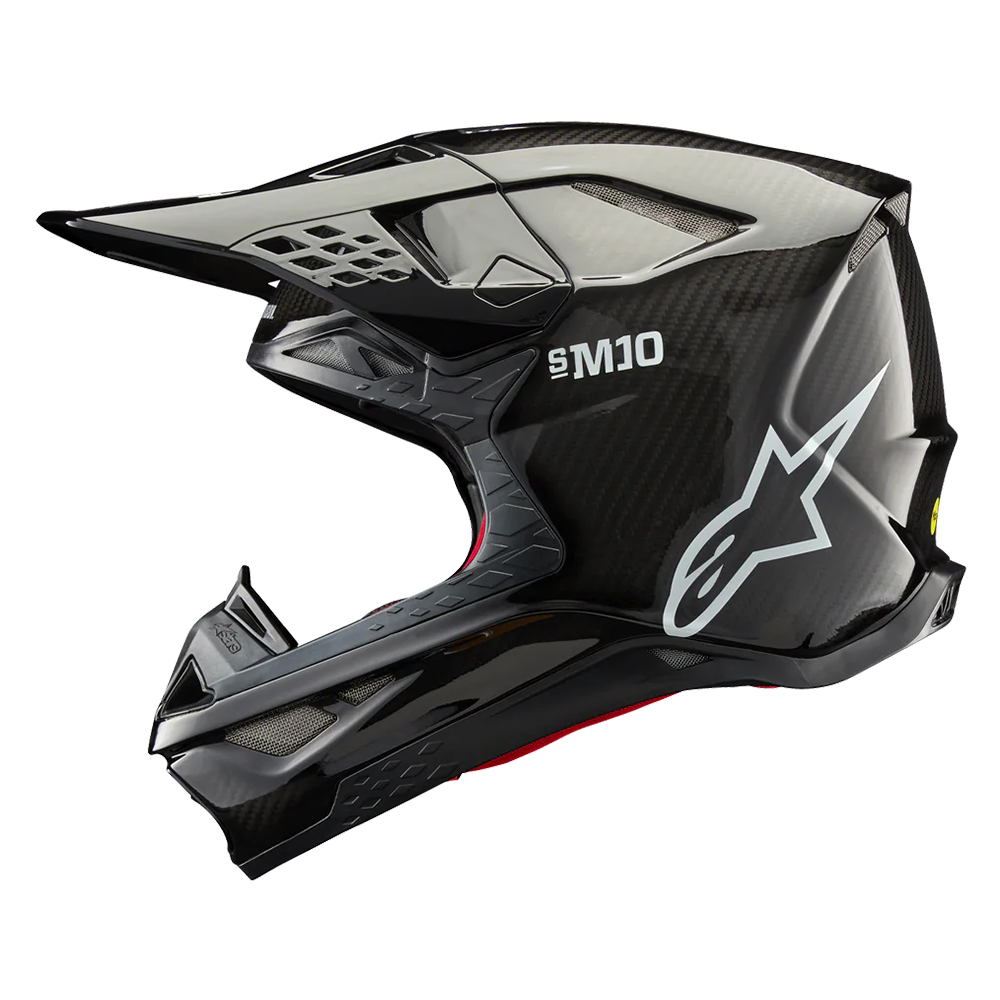 Alpinestars Supertech SM10 Solid Carbon Helmet (Black Gloss)