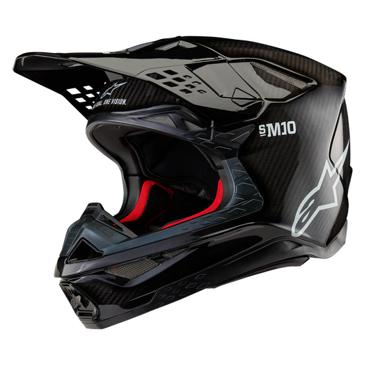 Alpinestars Supertech SM10 Solid Carbon Helmet (Black Gloss)