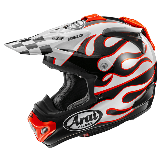 Arai MX-V EVO Flame Offroad Helmet (White)
