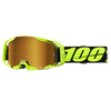 100% Armatic Goggles - Neon Yellow (Mirror True Gold Lens)