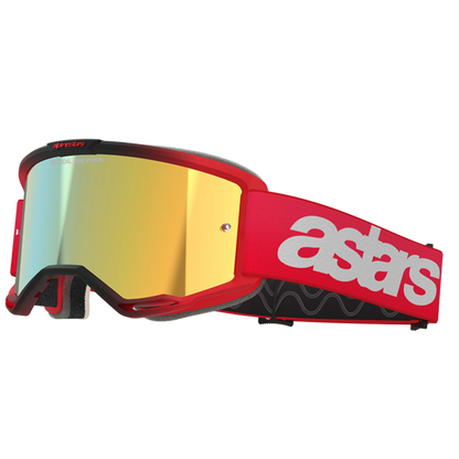 Alpinestars Vision 5 Blaze Goggles - Red (Mirror Gold Lens)