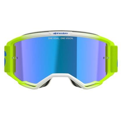 Alpinestars Vision 5 Blaze Goggles - Fluo Yellow/Blue (Mirror Blue Lens)