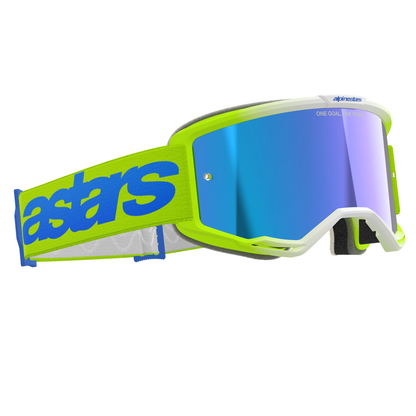 Alpinestars Vision 5 Blaze Goggles - Fluo Yellow/Blue (Mirror Blue Lens)