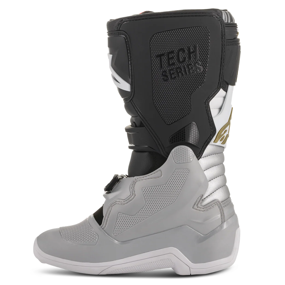 Alpinestars Tech 7S Youth Boots Black/Silver/White/Gold