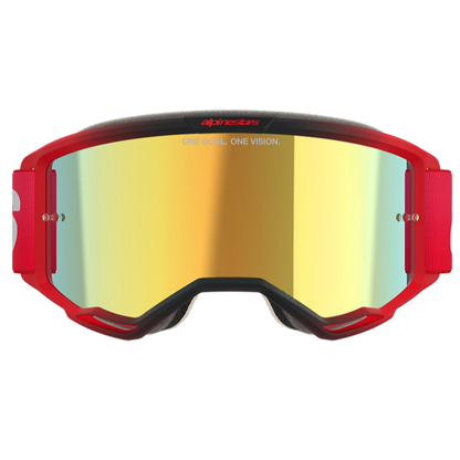 Alpinestars Vision 5 Blaze Goggles - Red (Mirror Gold Lens)