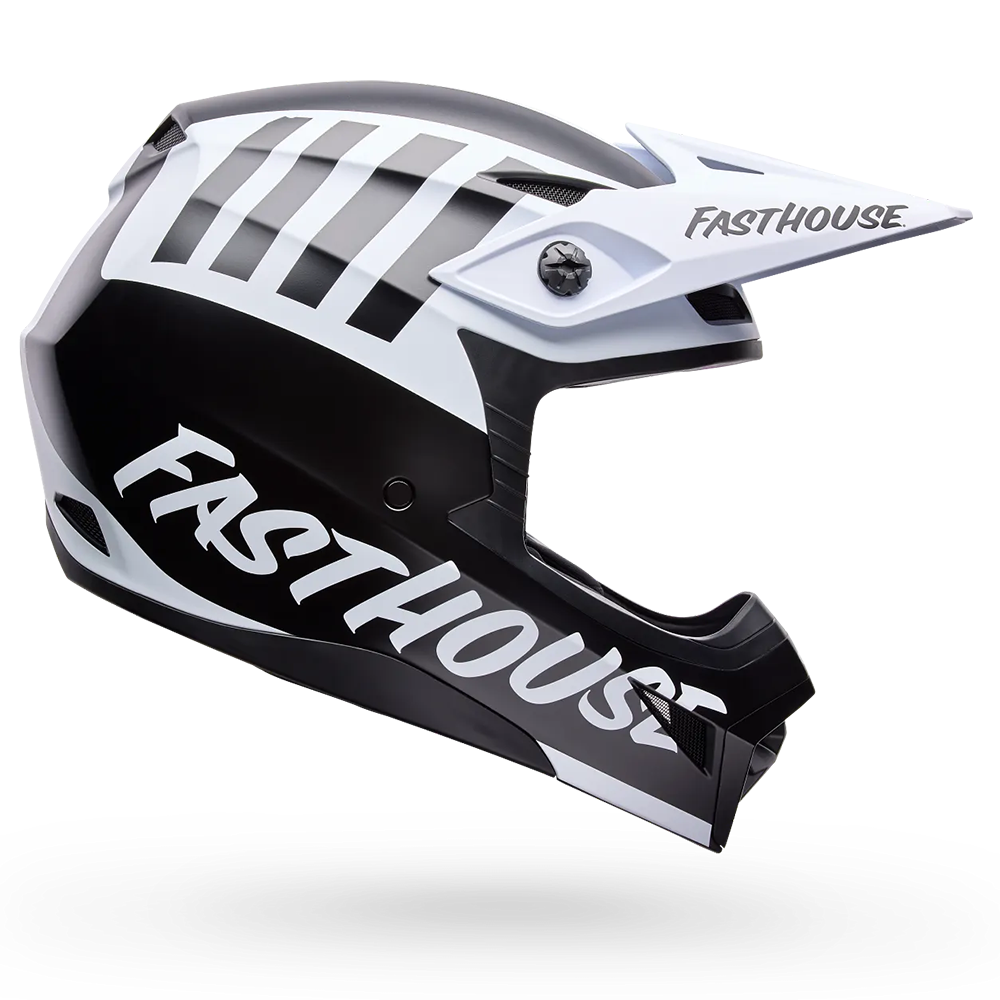Bell MX-10 MIPS Fasthouse Helmet (Black White Gloss)