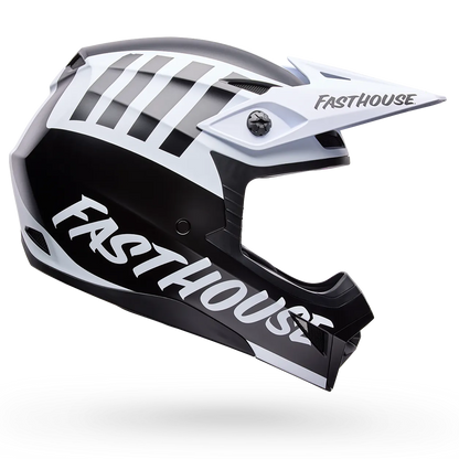Bell MX-10 MIPS Fasthouse Helmet (Black White Gloss)