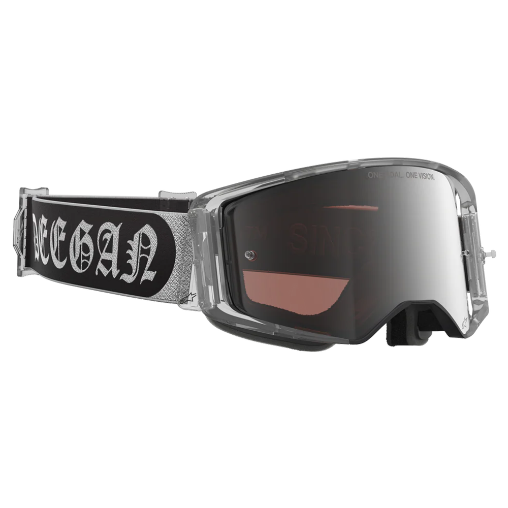 Alpinestars Supertech Vision Goggle DNGR38 XXV - Black Silver (Mirror Silver Lens)