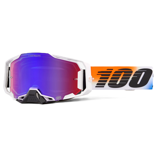 100% Armega Goggles - United (Hiper Mirror Red Blue)