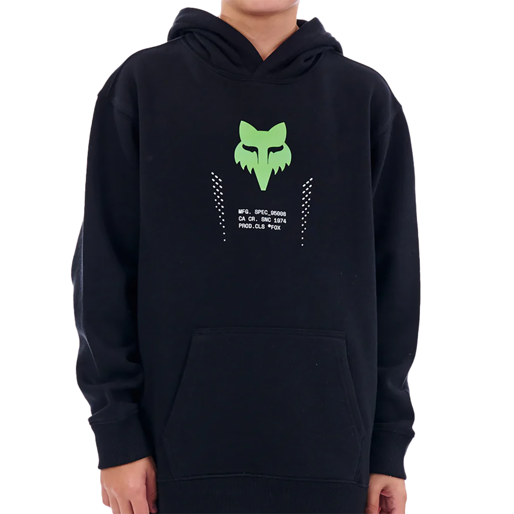 Fox Boys Shield Pullover Hoodie (Black)