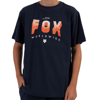 Fox Block Youth Ss Tee (Summit Navy)