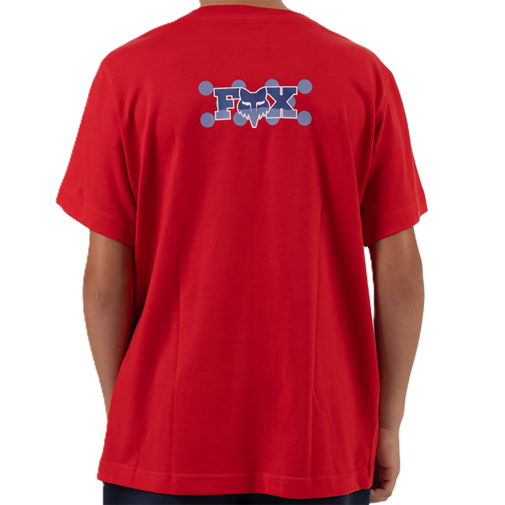 Fox Ride Hard Youth Ss Tee (Red)