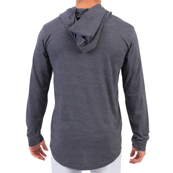 Fox Sign Up Hooded Ls Top (Heather Black)