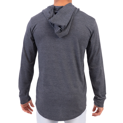 Fox Sign Up Hooded Ls Top (Heather Black)