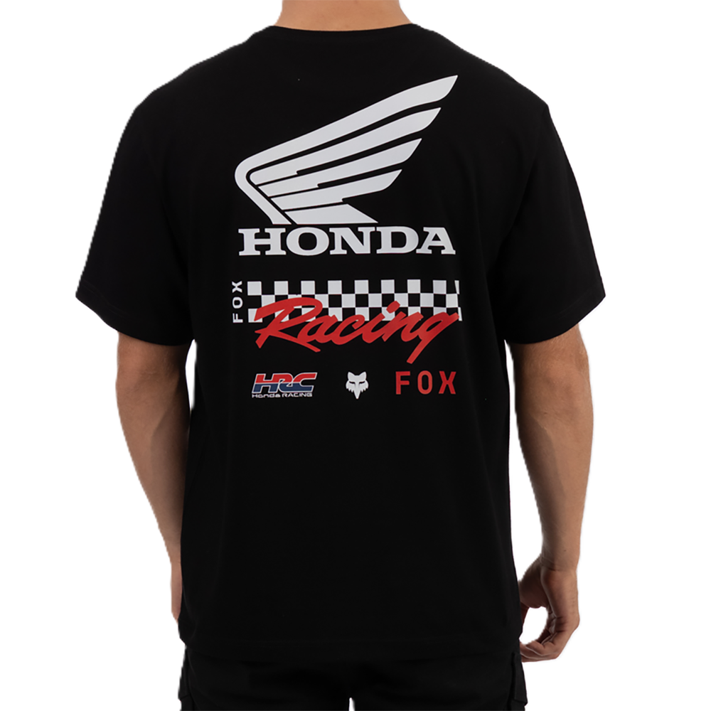 Fox Honda Checker Over Sized Ss Tee (Black)