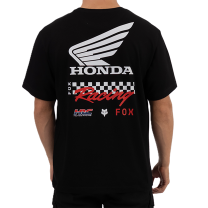 Fox Honda Checker Over Sized Ss Tee (Black)