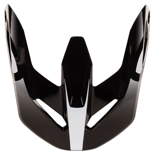 Fox V1 Leed Helmet Visor/Peak Gloss (Black/White)