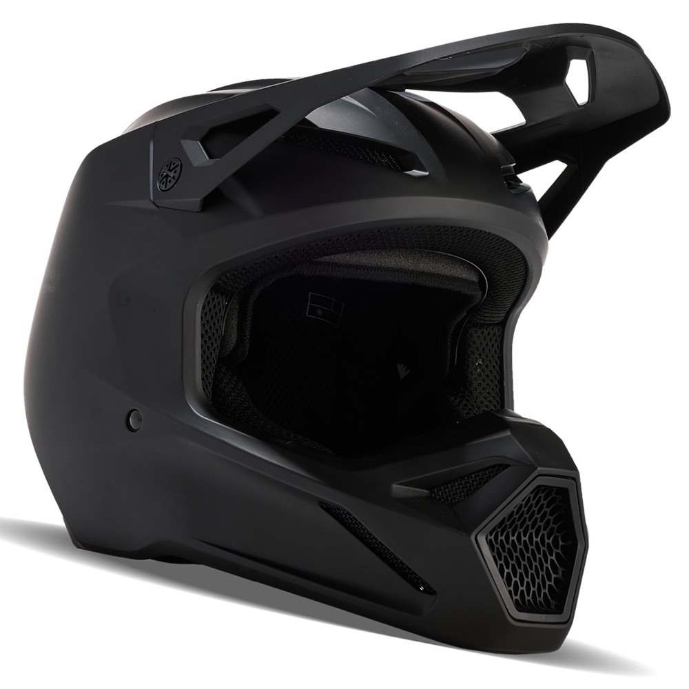 Fox V1 Youth Solid Helmet - DOT/ECE (Matt Black)