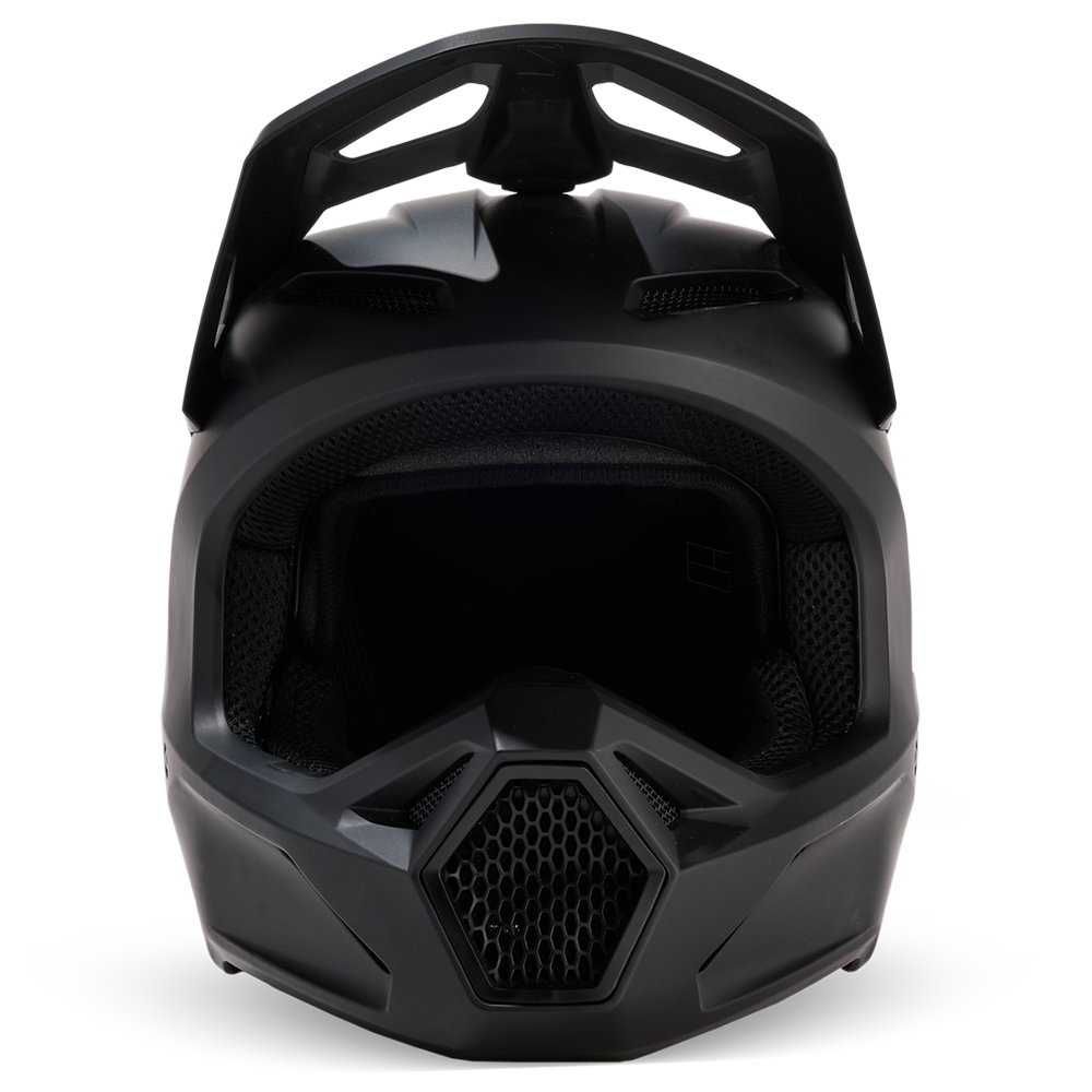 Fox V1 Youth Solid Helmet - DOT/ECE (Matt Black)