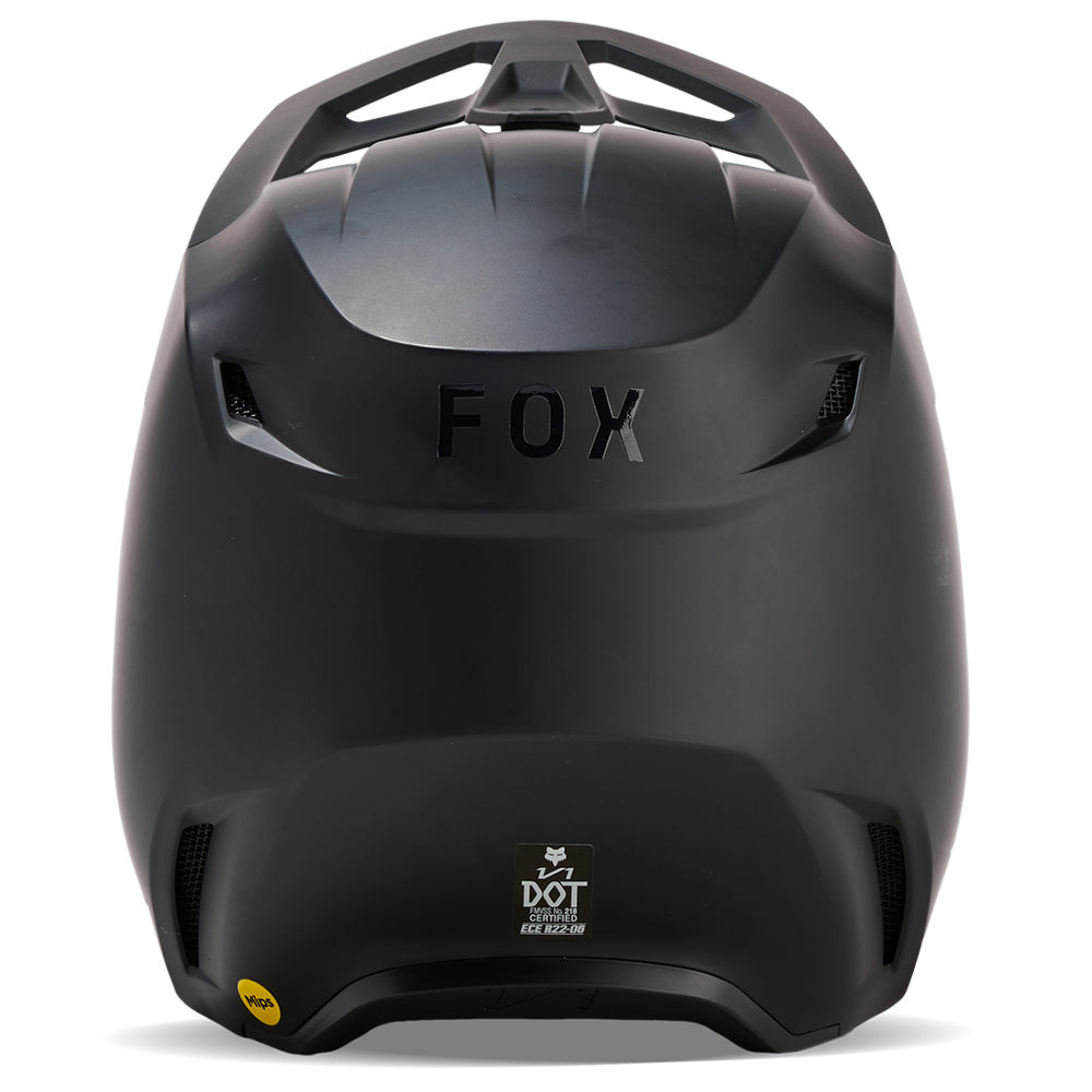 Fox V1 Youth Solid Helmet - DOT/ECE (Matt Black)