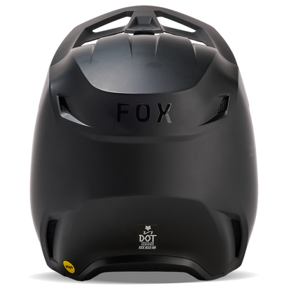 Fox V1 Youth Solid Helmet - DOT/ECE (Matt Black)