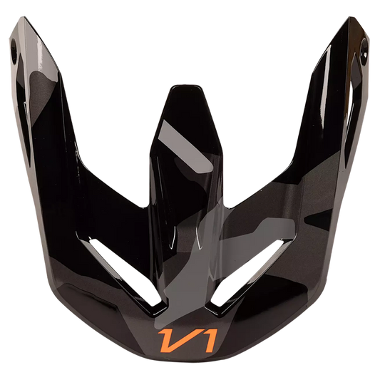 Fox V1 Youth BNKR Helmet Visor/Peak Gloss (Grey Camo)