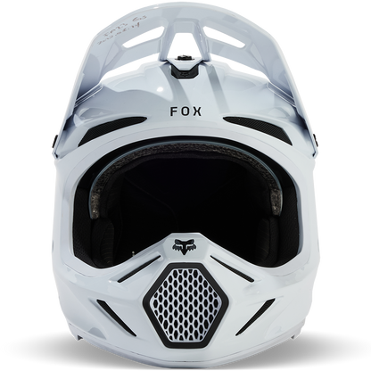 Fox V3 RS Carbon Solid Helmet - DOT/ECE (White)