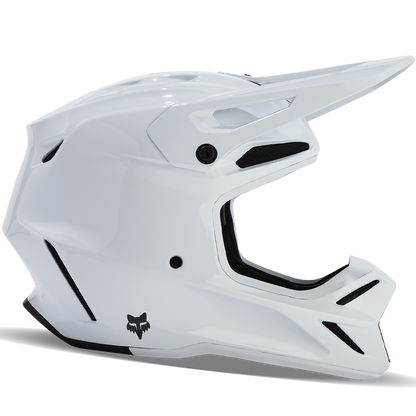 Fox V3 RS Carbon Solid Helmet - DOT/ECE (White)