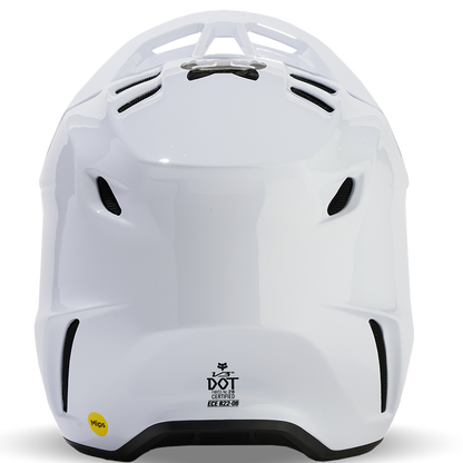 Fox V3 RS Carbon Solid Helmet - DOT/ECE (White)