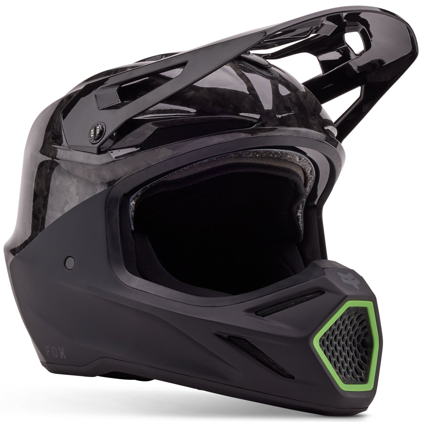 Fox V3 RS 50th LE Helmet + Vue 50th LE Goggles - Spark Injected Lens (Black/Fluo Green)