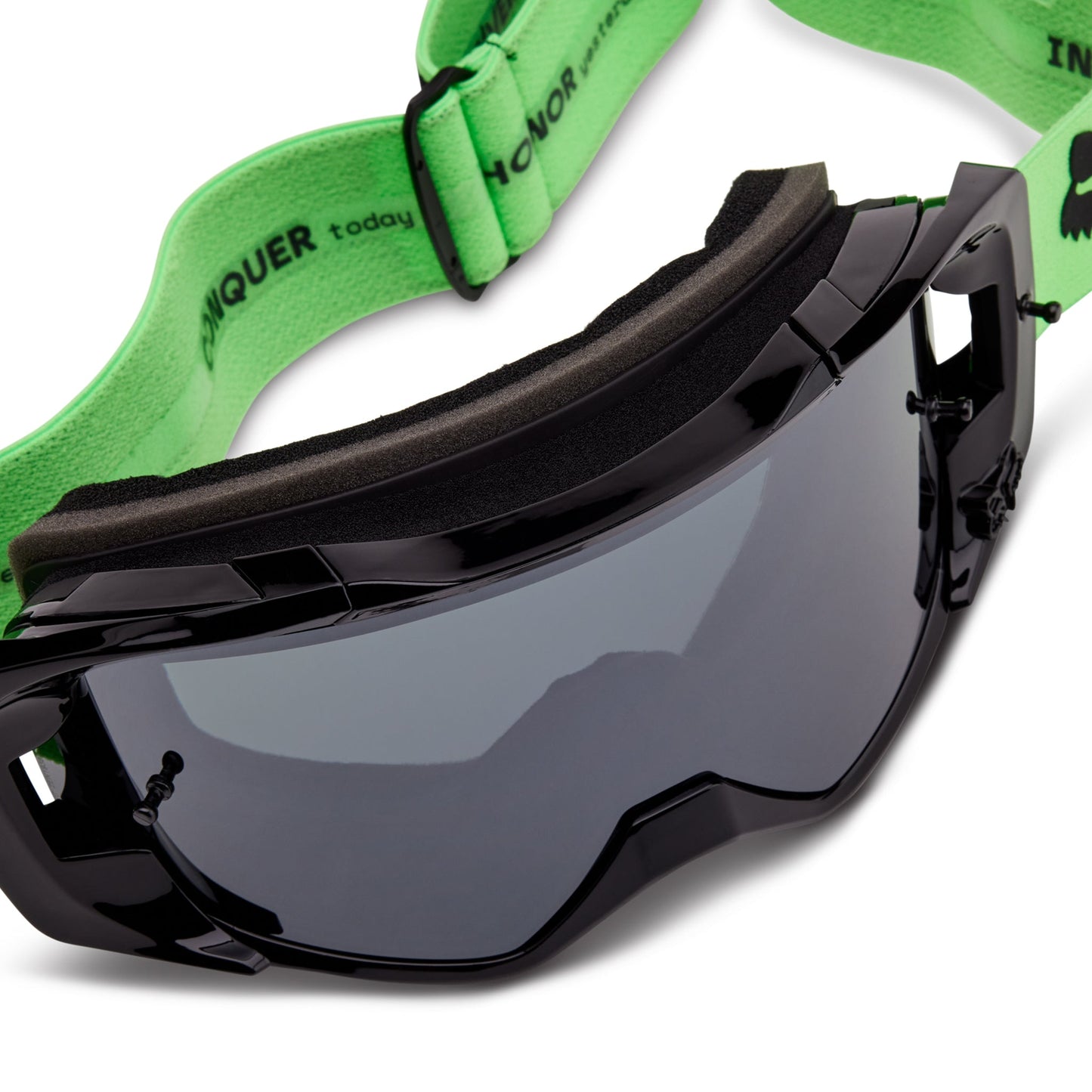 Fox V3 RS 50th LE Helmet + Vue 50th LE Goggles - Spark Injected Lens (Black/Fluo Green)