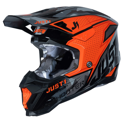 Just 1 J40 Shooter Helmet (Camo Orange Black) Gloss
