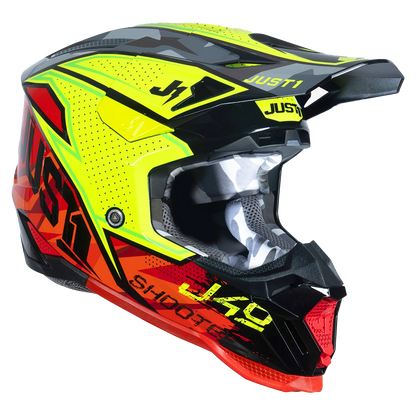 Just 1 J40 Shooter Helmet (Camo Red Black) Gloss