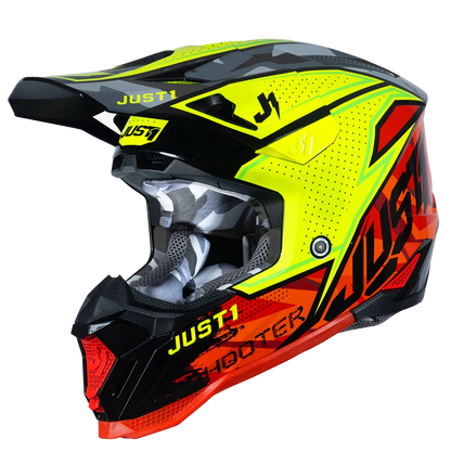 Just 1 J40 Shooter Helmet (Camo Red Black) Gloss