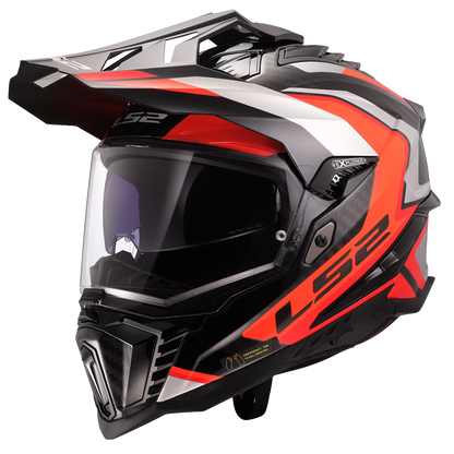 LS2 MX701 Explorer Carbon Helmet (Gloss Orange)