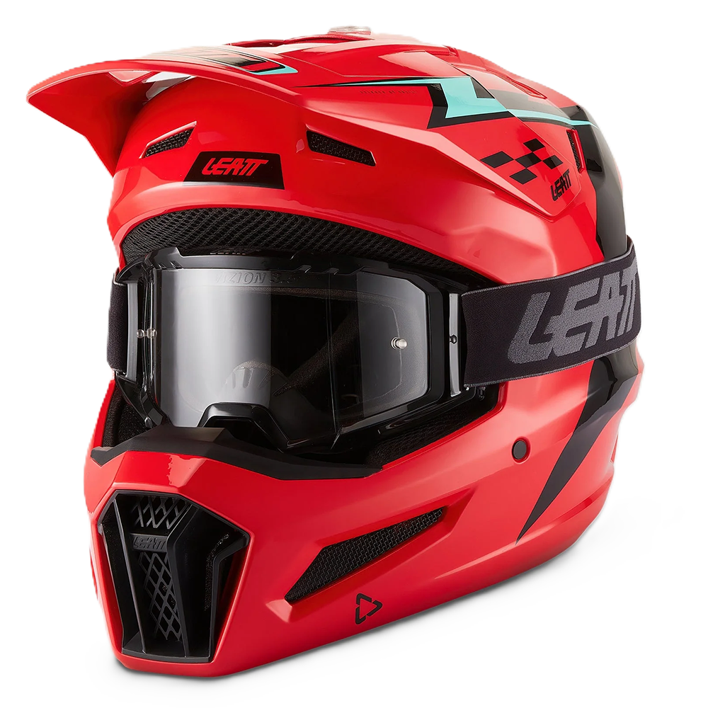 Leatt Moto 3.5 Helmet and 3.5 Goggles (Red V27)