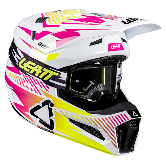 Leatt Moto 3.5 Helmet and 3.5 Goggles (Pink V26)