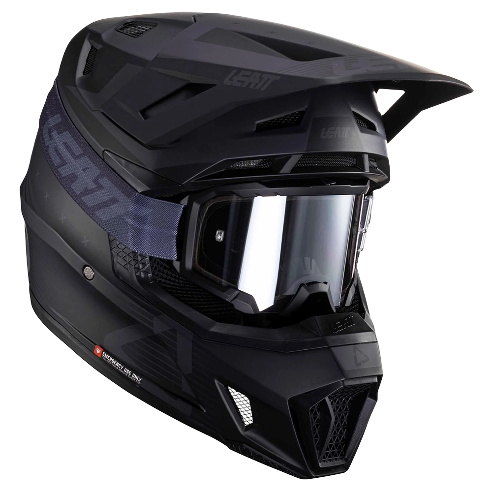 Leatt Moto 7.5 Helmet and 4.5 Goggles ( Matt Black )
