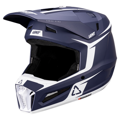 Leatt Moto 3.5 Jr Helmet and 3.5 Goggles (Blue V26)