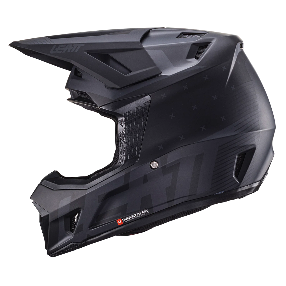 Leatt Moto 7.5 Helmet and 4.5 Goggles ( Matt Black )