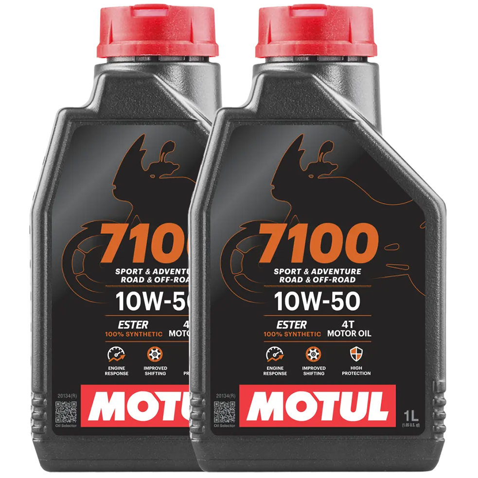 *Multi-Pack* 2 x Motul 7100 4T 10W-50 Road/Off-road Motor Oil (1 Litre)