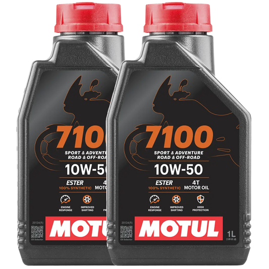 *Multi-Pack* 2 x Motul 7100 4T 10W-50 Road/Off-road Motor Oil (1 Litre)